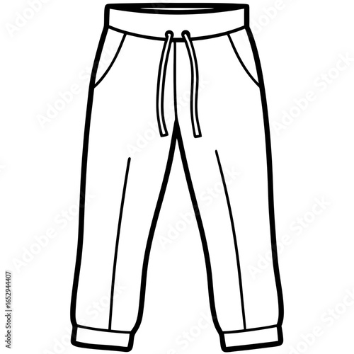 Simple Pants Illustration on White