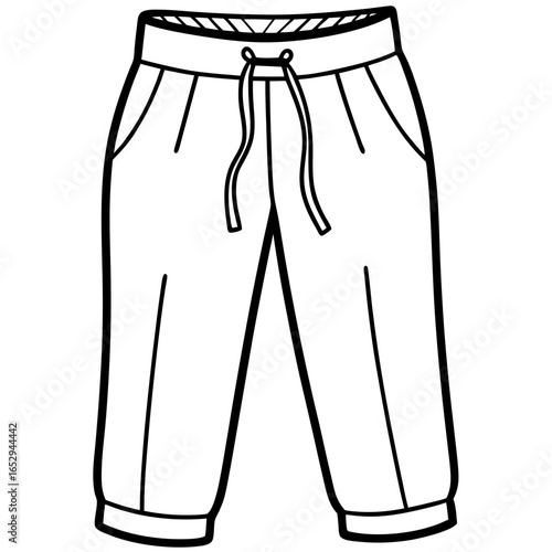 Simple Pants Illustration on White