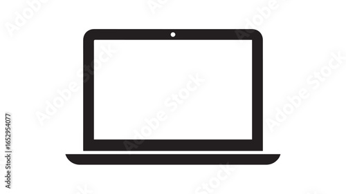 Modern laptop technology illustration with clean lines