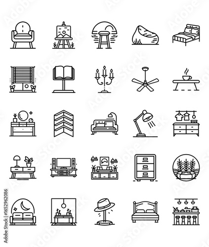 Interior Line Icons