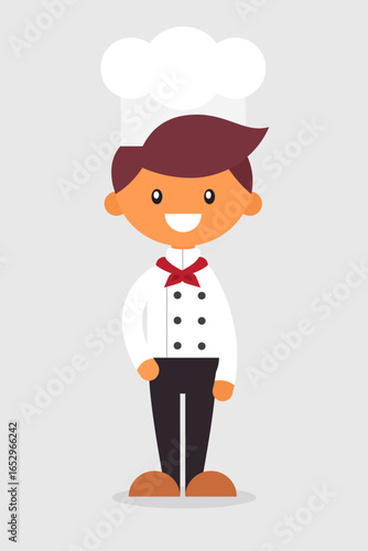 Smiling Cartoon Chef Character Illustration
