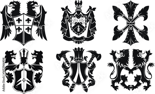 Elegant heraldry crests and emblems for professional branding and luxury design projects