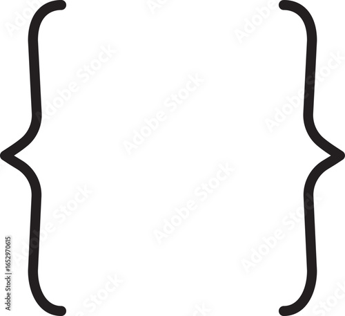 Curly Brackets Vector Illustration