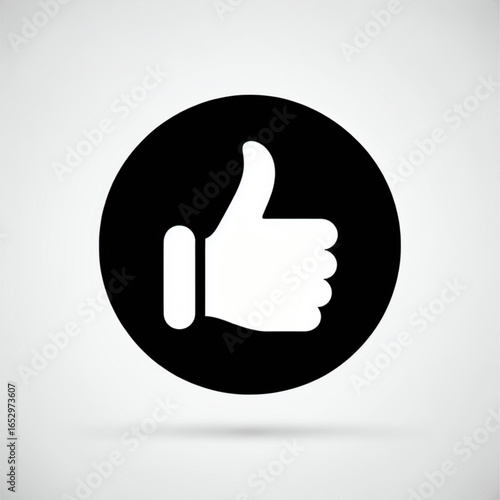 Thumbs Up Icon: A clean, graphical representation of the 'thumbs up' gesture, signifying approval and positivity, set against a simple background.