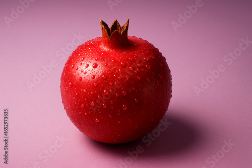 Poster of fresh and ripe pomegranate fruit, appearing with beautiful shape and color.