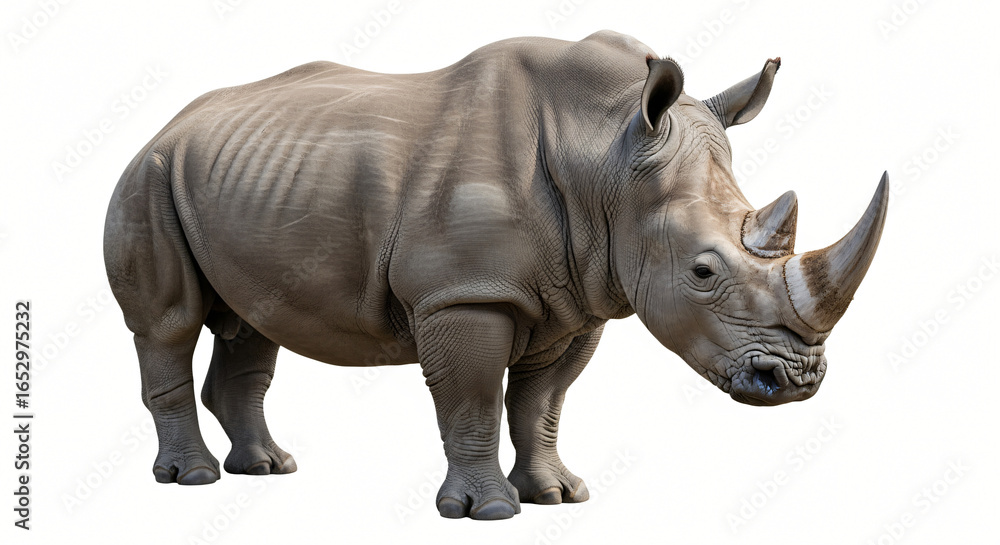 Obraz premium White Rhinoceros Isolated