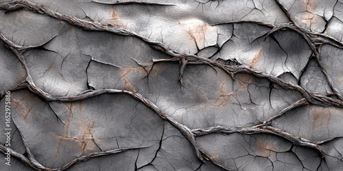 Medical reference showing detailed burn scar tissue formation and collagen remodeling on a hand. Neutral grey background accentuating complex skin texture and patterns.