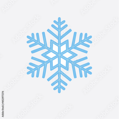 Icône géométrique de flocon de neige bleu