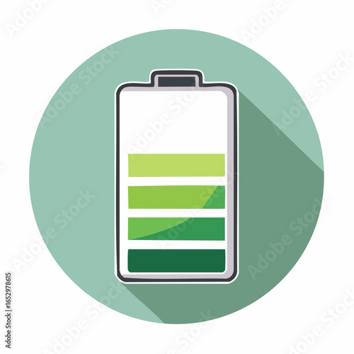 Symbole d’énergie verte rechargeable simple