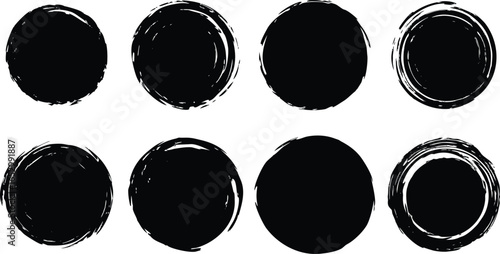 Adobe Illustrator Artwork Set of Abstract black label with watercolor spots  Scribble Sketch Doodle Elements

