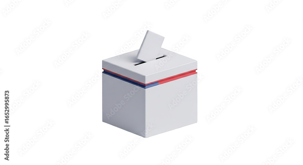 Fototapeta premium 3d Render Ballot Box Voting Election
