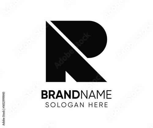 R P logo design template initial r p logo