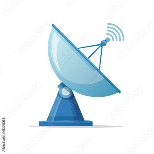 Blue satellite dish
