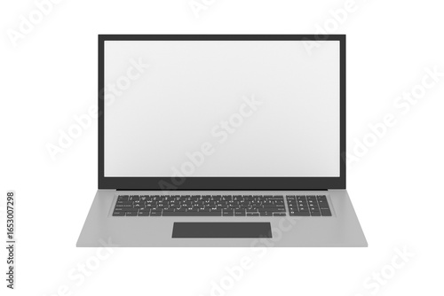 Laptop on white background....