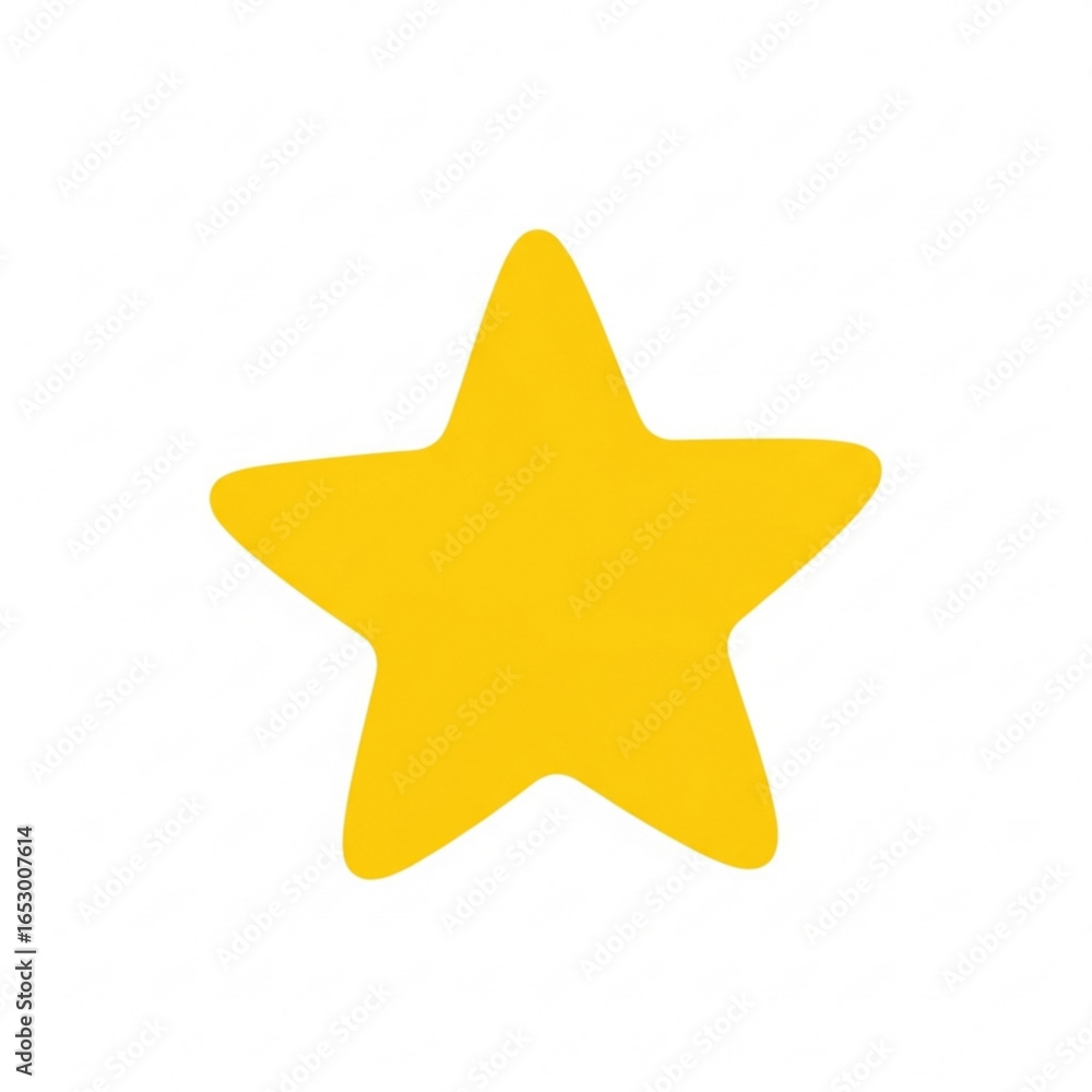 Obraz premium Yellow star isolated on white background