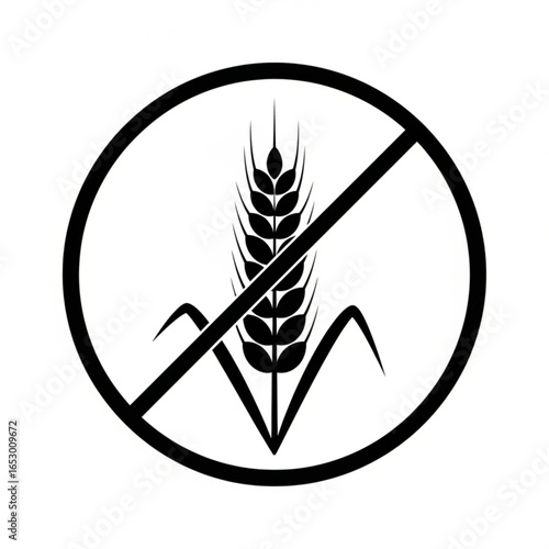 Gluten free symbol isolated on white background