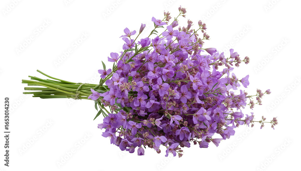 Fototapeta premium Exquisite bouquet of vibrant lavender flowers, a symphony of color and texture, presented on a