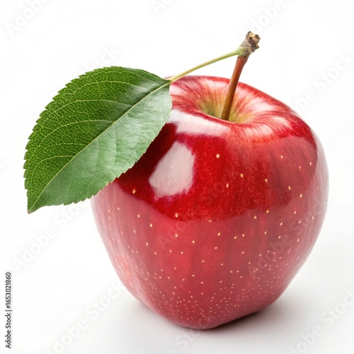 Fresh red apple isolated on white
