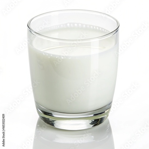 Milk glass isolated on white