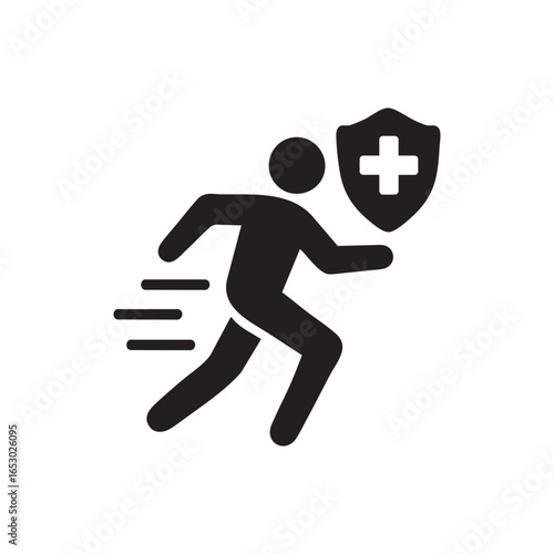 Icon of Person Running to Medicine