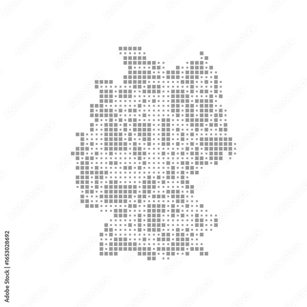Obraz premium Hamburg map dotted square grey vector.