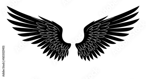 Cybersigilism Angel Wing Vector Design