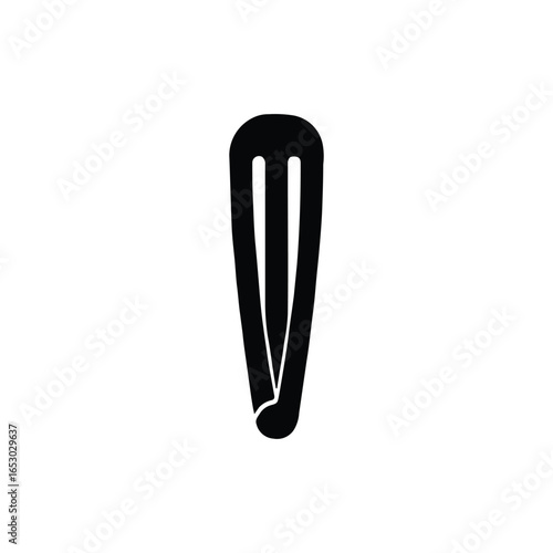 Hairpin icon black pin vector.