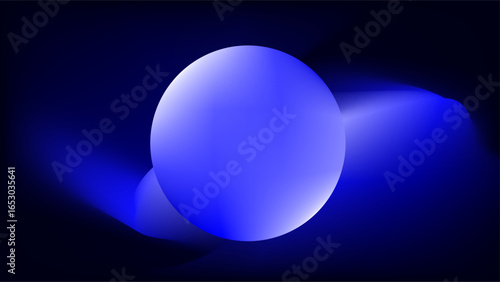 Twisted sky blue white light over circle background