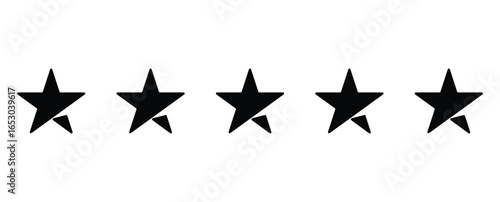 Five star rating icon vector illustration.