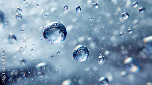 Wallpaper Mural Realistic water drops. drops, condensation on the window, transparent water drop. Abstract water drops, bubbles on white background, digital liquid design, Stock royalty free Torontodigital.ca