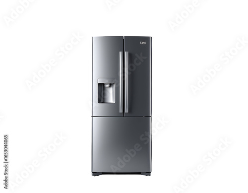 Modern Stainless Steel French Door Refrigerator