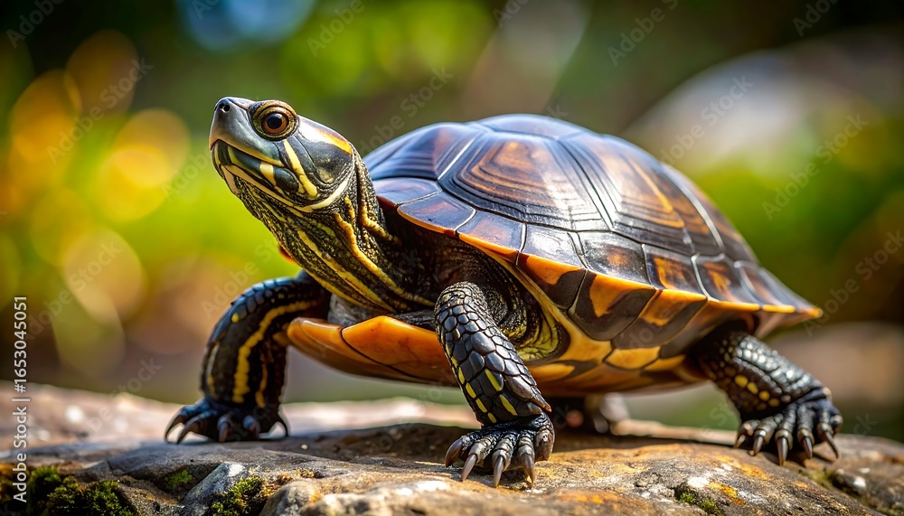Obraz premium Close-up of a turtle on a rock