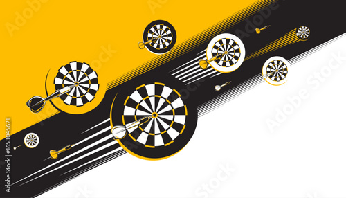 Abstract dartboard design element. Game concept
