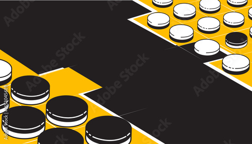 Othello game background design. Board game concept
