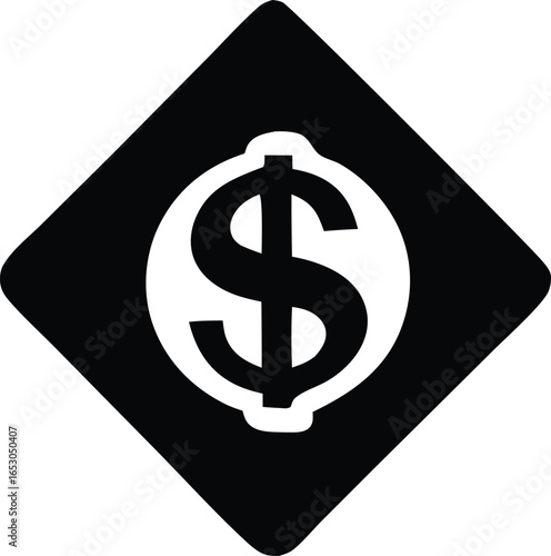 dollar sign on white background