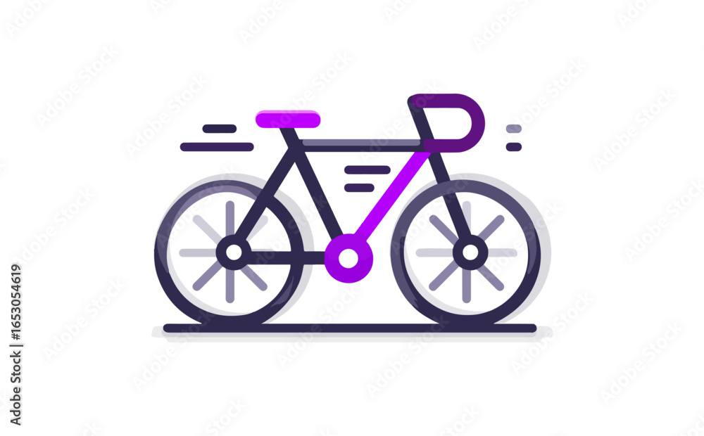 Fototapeta premium Bicycle illustration graphic design element