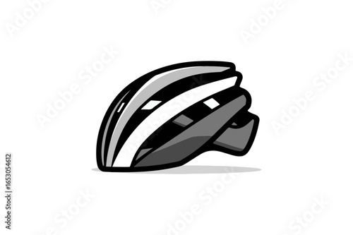 Bicycle helmet illustration for sport activities