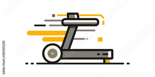 Fast motion treadmill illustration