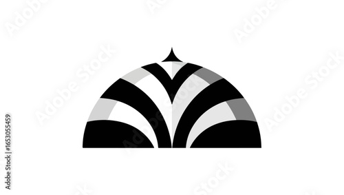 Gray abstract shapes design
