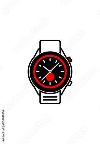 Modern digital watch illustration