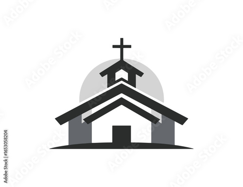 Simple church building illustration