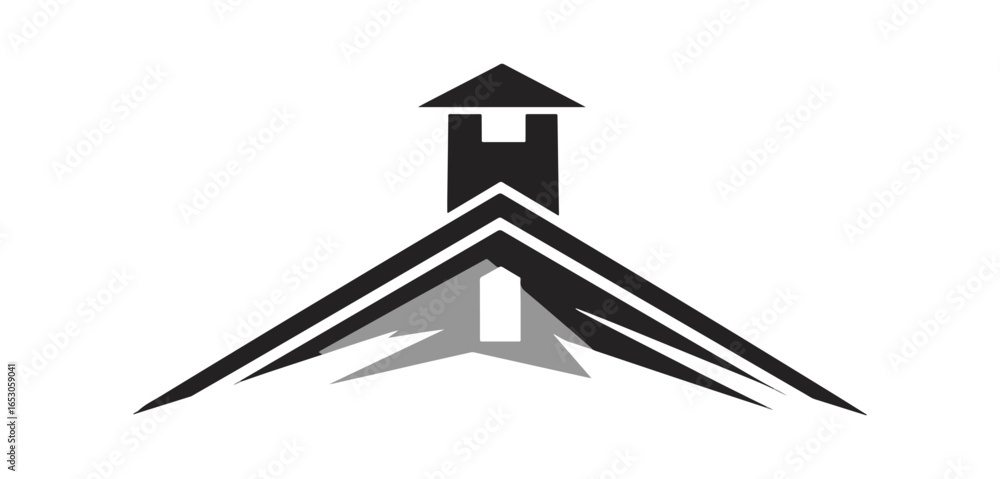 Fototapeta premium Stylized building structure graphic design