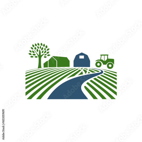 Farm landscape logo