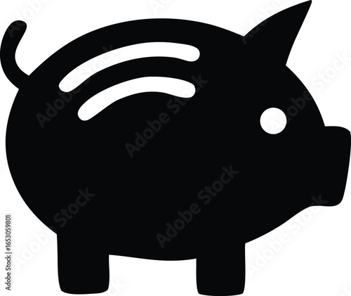 piggy bank with a coin
