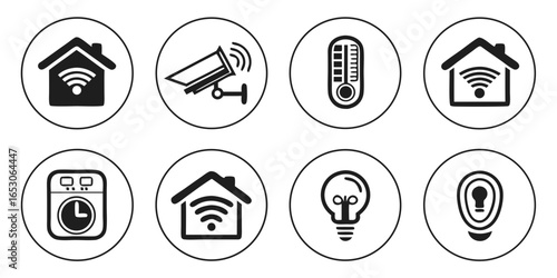 Smart home technology icons