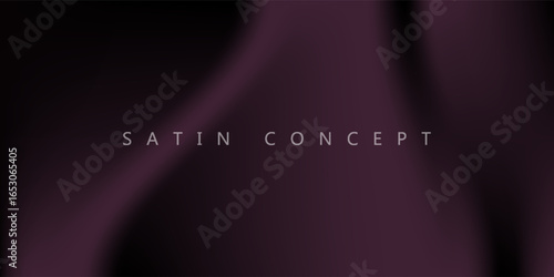 Luxury satin fabric background in dark burgundy hues with soft folds. Minimal vector texture ideal for premium branding, stylish presentations, and elegant abstract digital compositions.