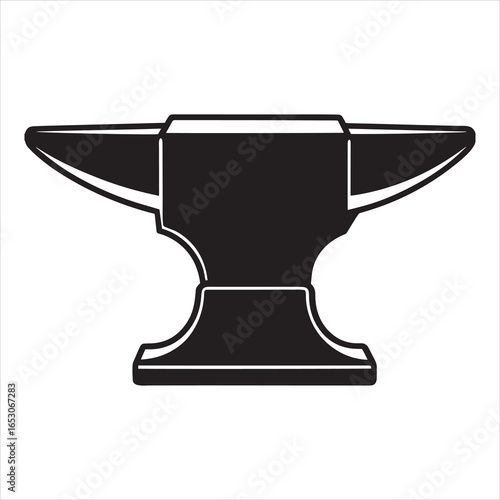 antique anvil silhouette vector