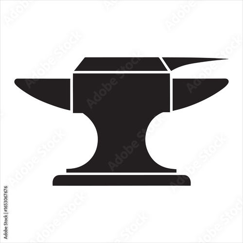 antique anvil silhouette vector