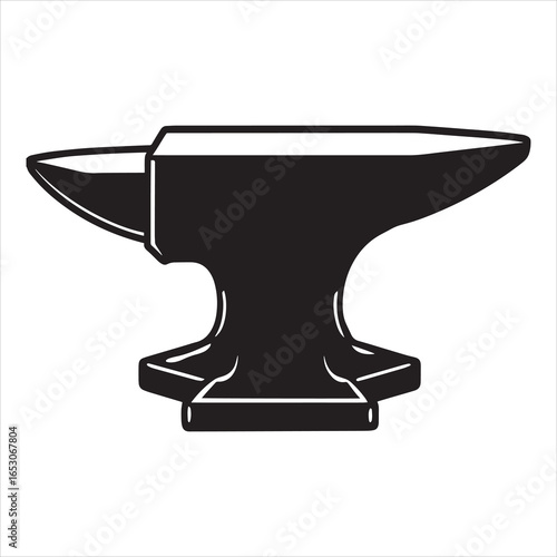 antique anvil silhouette vector