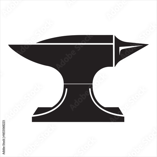 antique anvil silhouette vector